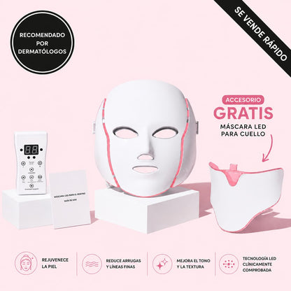 LumiGlow Pro™ - Mascarilla LED para Levantar Óvalo, Mejillas y Papada