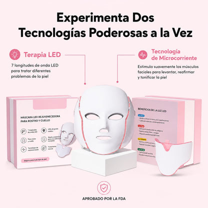 LumiGlow Pro™ - Mascarilla LED para Levantar Óvalo, Mejillas y Papada