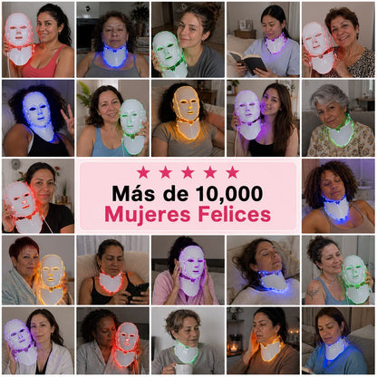 LumiGlow Pro™ - Mascarilla LED para Levantar Óvalo, Mejillas y Papada