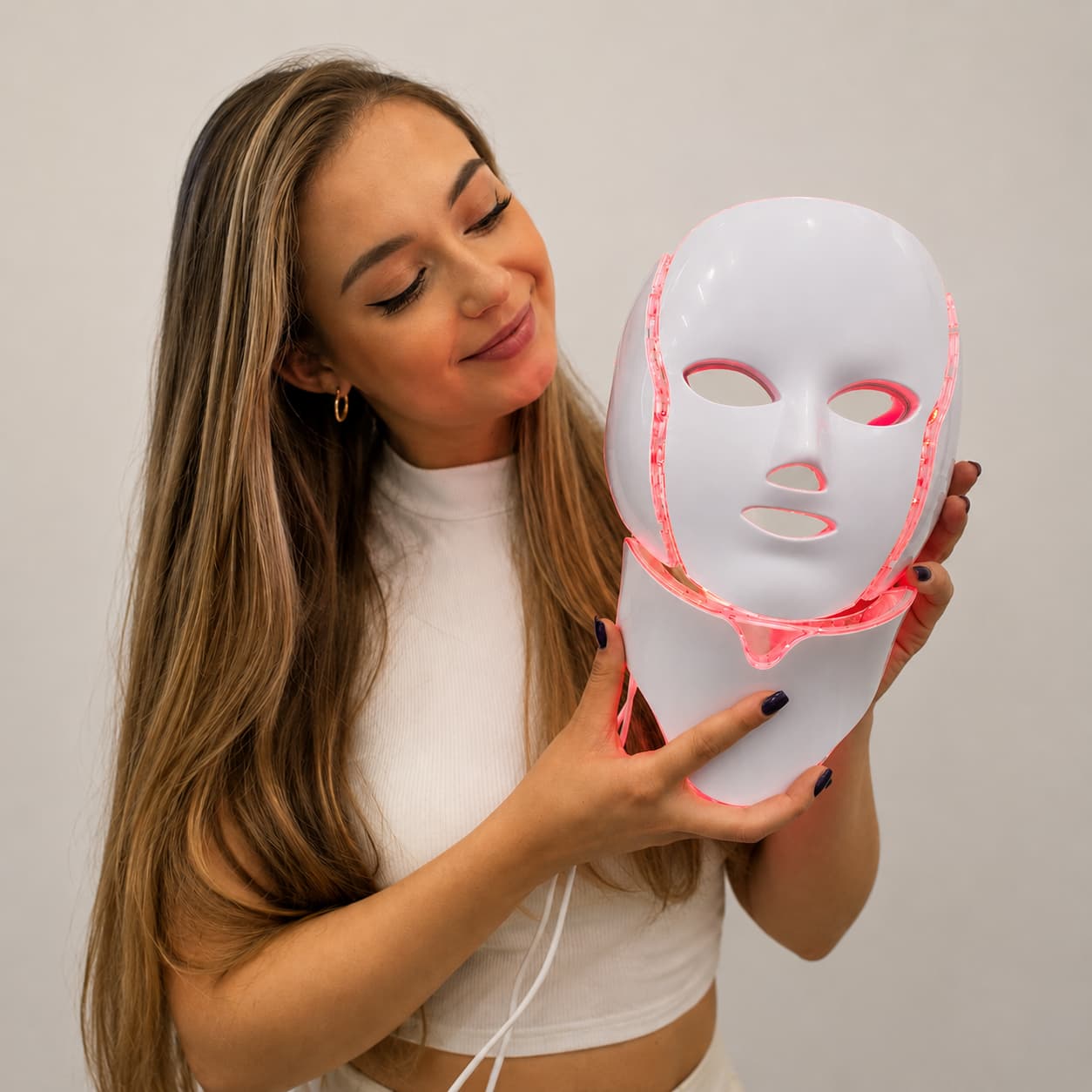 LumiGlow Pro™ - Mascarilla LED para Levantar Óvalo, Mejillas y Papada