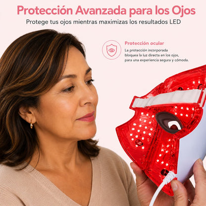 LumiGlow Pro™ - Mascarilla LED para Levantar Óvalo, Mejillas y Papada
